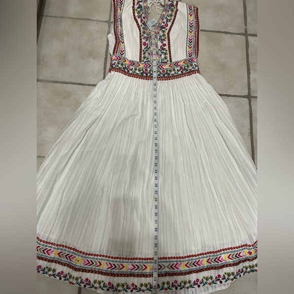 Sundance boho Margarita Embroidered White Maxi Dress wedding guest 6 - Picture 7 of 10